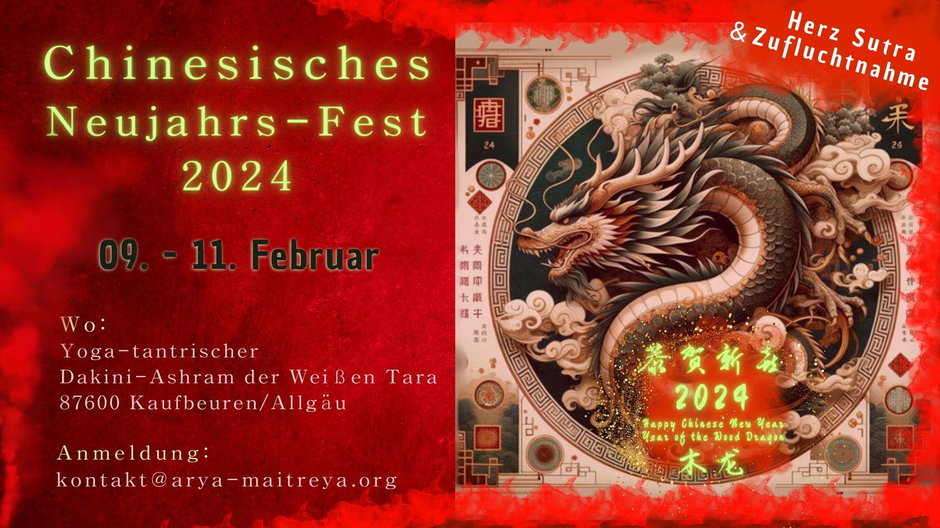 Chinesisches Neujahrs-Fest 2024 zum Holz-Drachen-Jahr